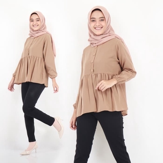 A25 Baju Atasan  Wanita  Giza Fashion Blouse Wanita  Baju atasan  Wanita  Muslim Lengan Panjang 