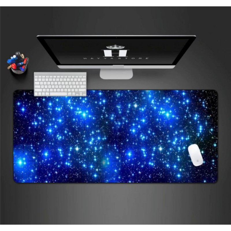 star light galaxy mouse pad keren cahaya RGB bintang luminous 40 x 90 cm gaming 300 x 600 mm