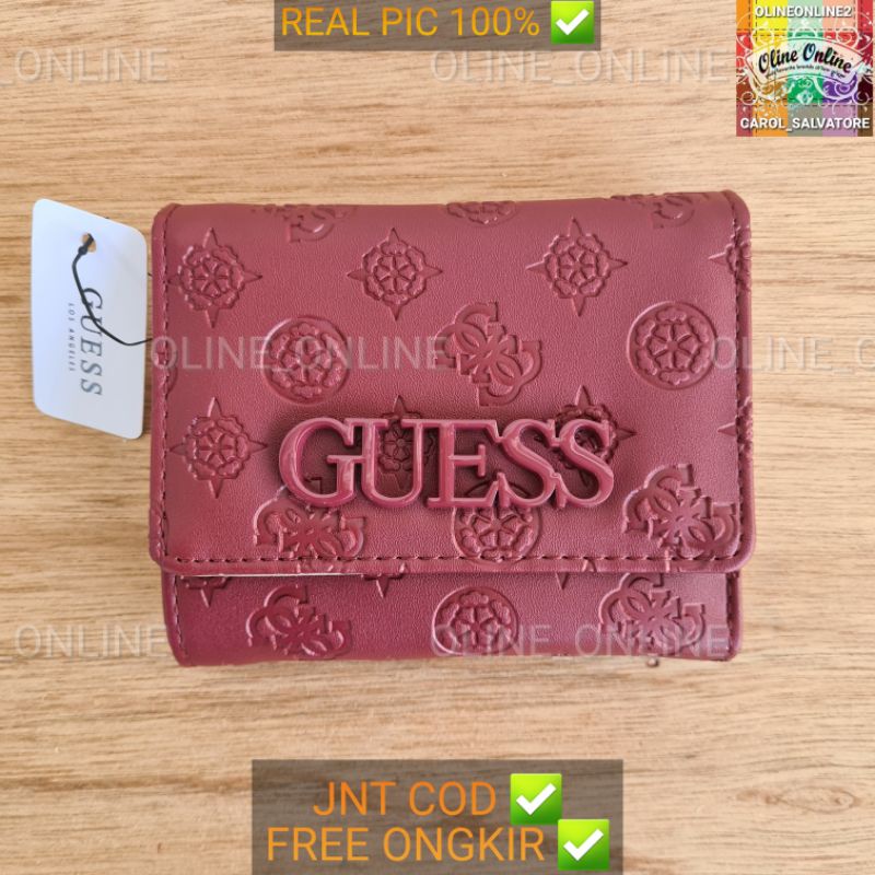 Dompet wanita kamryn embossed gs women trifold wallet mini to gb medium size