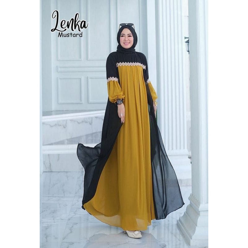 GAMIS LENKA/gamis jumbo/baju jumbo/baju gamis baju muslim wanita/gamis seruty baby doll