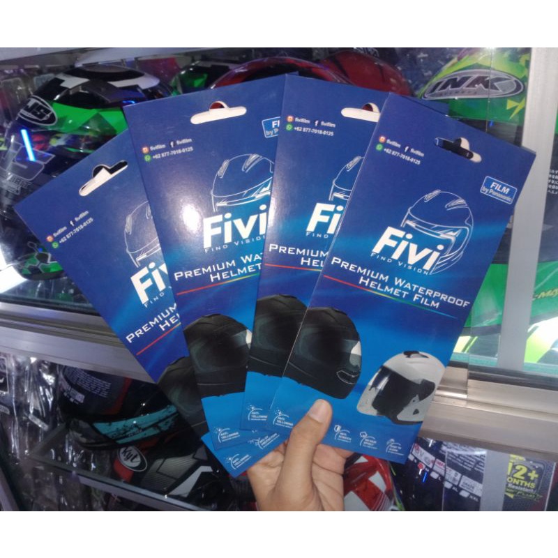 Fivi Find visor Premium Waterproof  Helmet Fivi film Stiker anti gores kaca helm anti air hujan anti