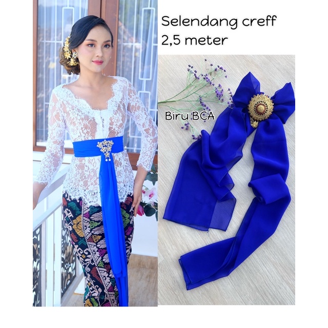 SELENDANG SUTRA CREF-Biru BCA