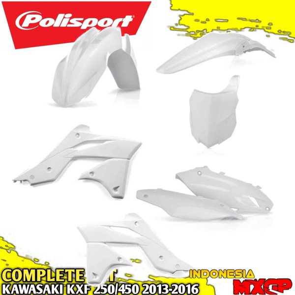 Jual KAWASAKI KXF KX 250 450 F 2013 2014 2015 2016 POLISPORT Complete Kit  Cover Body Full Set Komplit Motocross Original - Putih | Shopee Indonesia