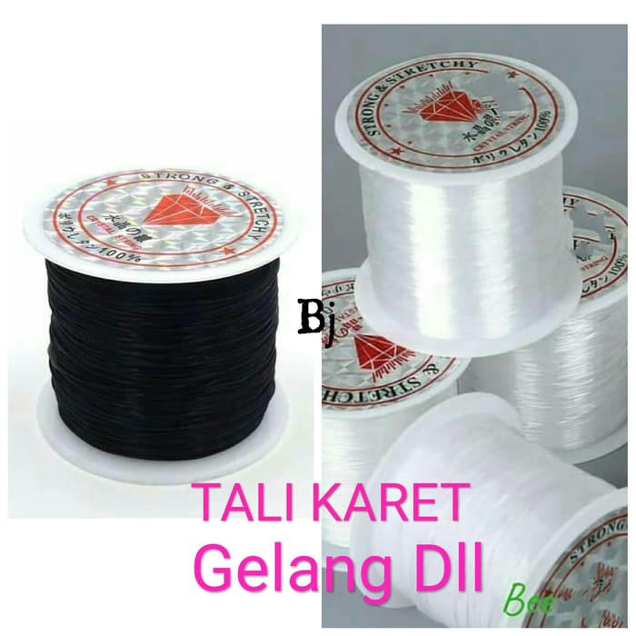 Benang Karet serat Elastis kecil dan Medium Untuk Gelang Perhiasan DIY