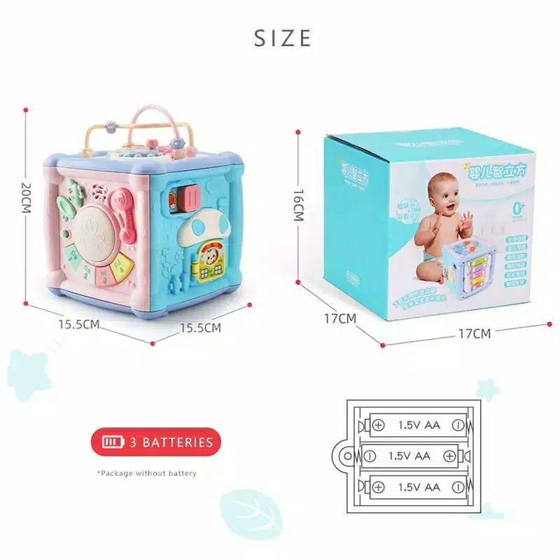 NEW Mainan Terbaru Edukasi Anak Bayi Kotak Musik Baby Rattle Puzzle Abjad Montessori Box Musical Toys Lampu Sensorik Motorik Play Birthday Gift Full Color Kado Anak Bayi Balita