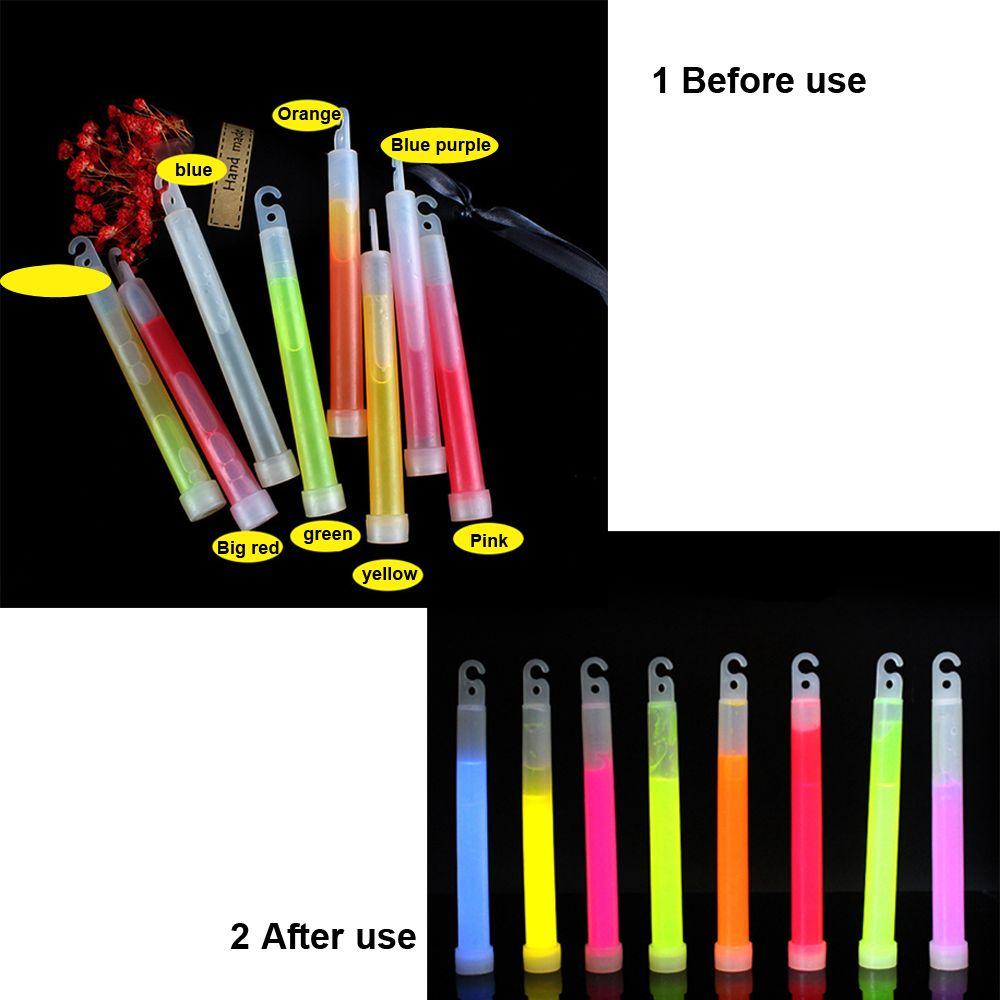 【 ELEGANT 】 Glow Stik Anak Hadiah Warna Warni SOS Kimia Fluorescence Tahan Air Terang Glow Sticks Glow In The Dark Super Terang Alat Outdoor Memancing Pencahayaan