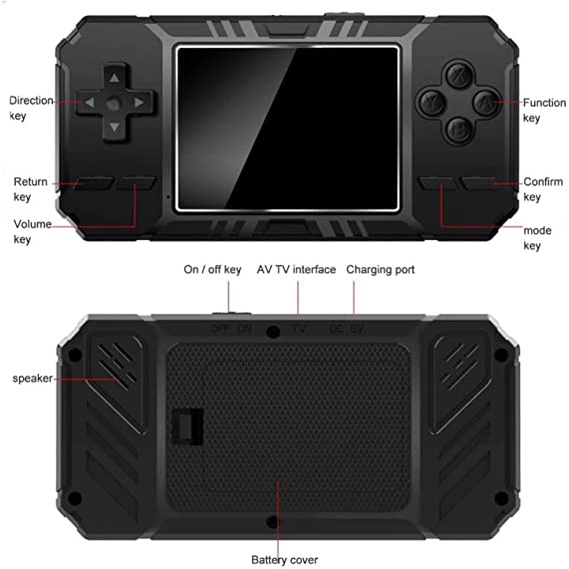 Gameboy Retro 520 in 1 Mini Portable SUPREME S8  Series Console Game 1 PLAYER / 2 PLAYER