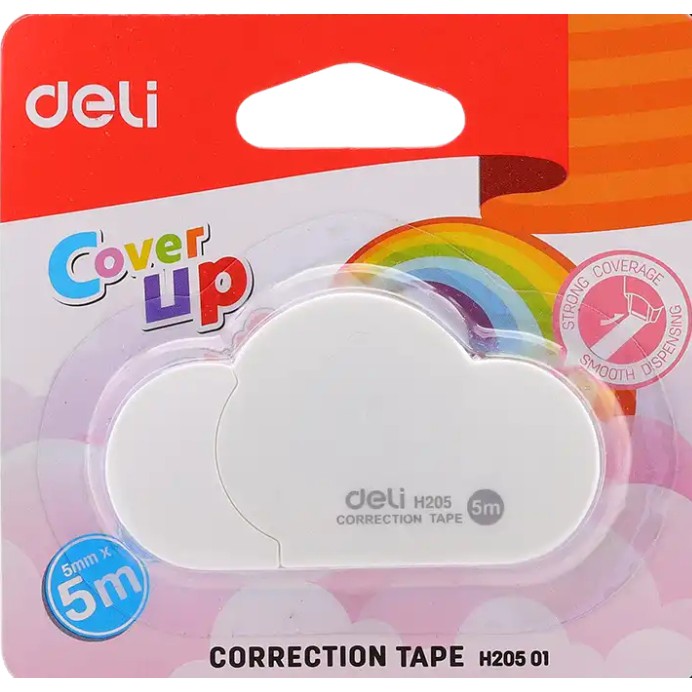 Correction Tape / Tip ex Roll Kertas Motif Lucu Awan Warna Pastel EH20501 Deli