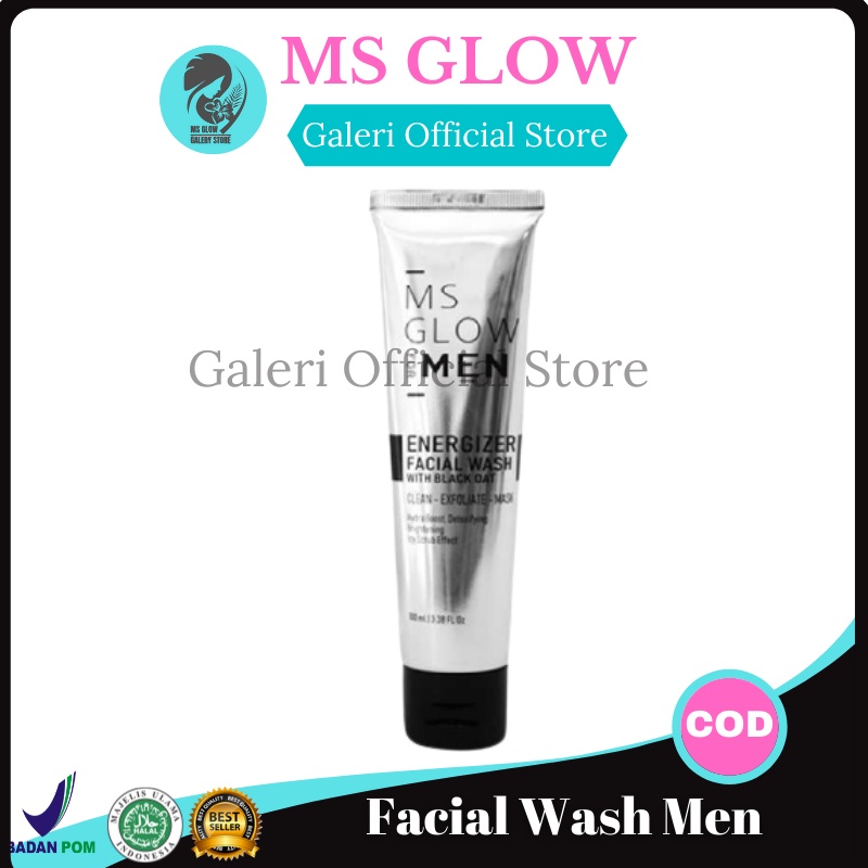 MS Glow For Men Man Facial Wash Original Sabun Cuci Muka MS Ma Glow Men Perawatan Cowok pria msglow for men Original Official Store Bekasi Shop Shopee Indonesia
