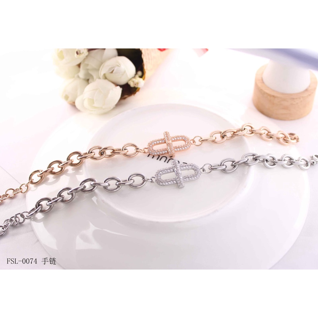 Gelang titanium mata full perhiasan fashion 0074