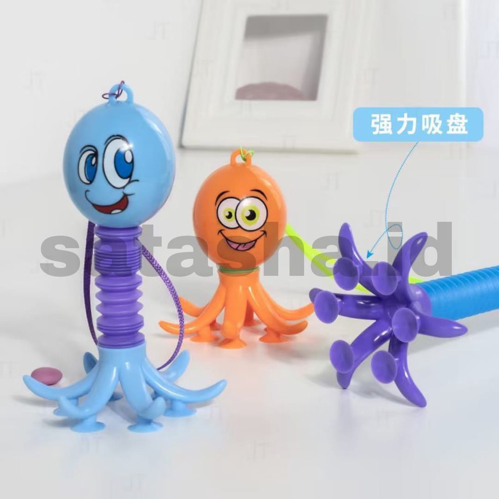 Mainan Anak Pop Toobs Gurita/Pop Toobs Octopus/Pop Tubes/ Tempelan Gurita/ Tentakel