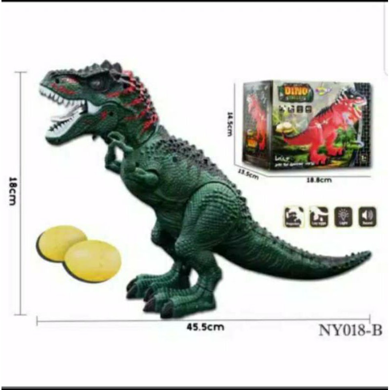 AJ Mainan Anak Robot Dinosaurus Tyrex/T-Rex/TRex Besar Bertelur Murah Gratis Batre