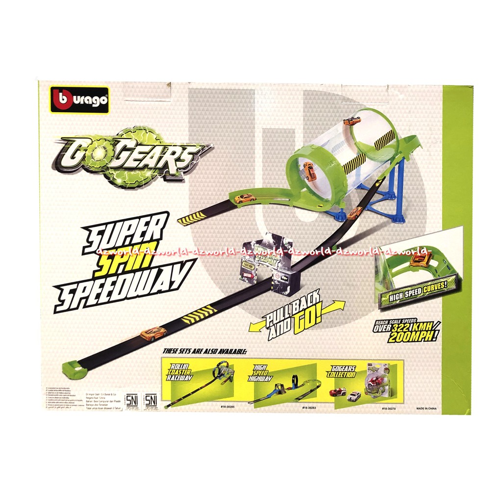 Burago Go Gear Super Spin Speedway Mainan Mobil Dengan Track