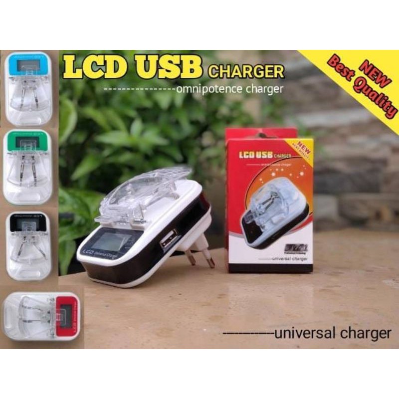 Destop LCD Indikator Charger Universal Charger Kodok