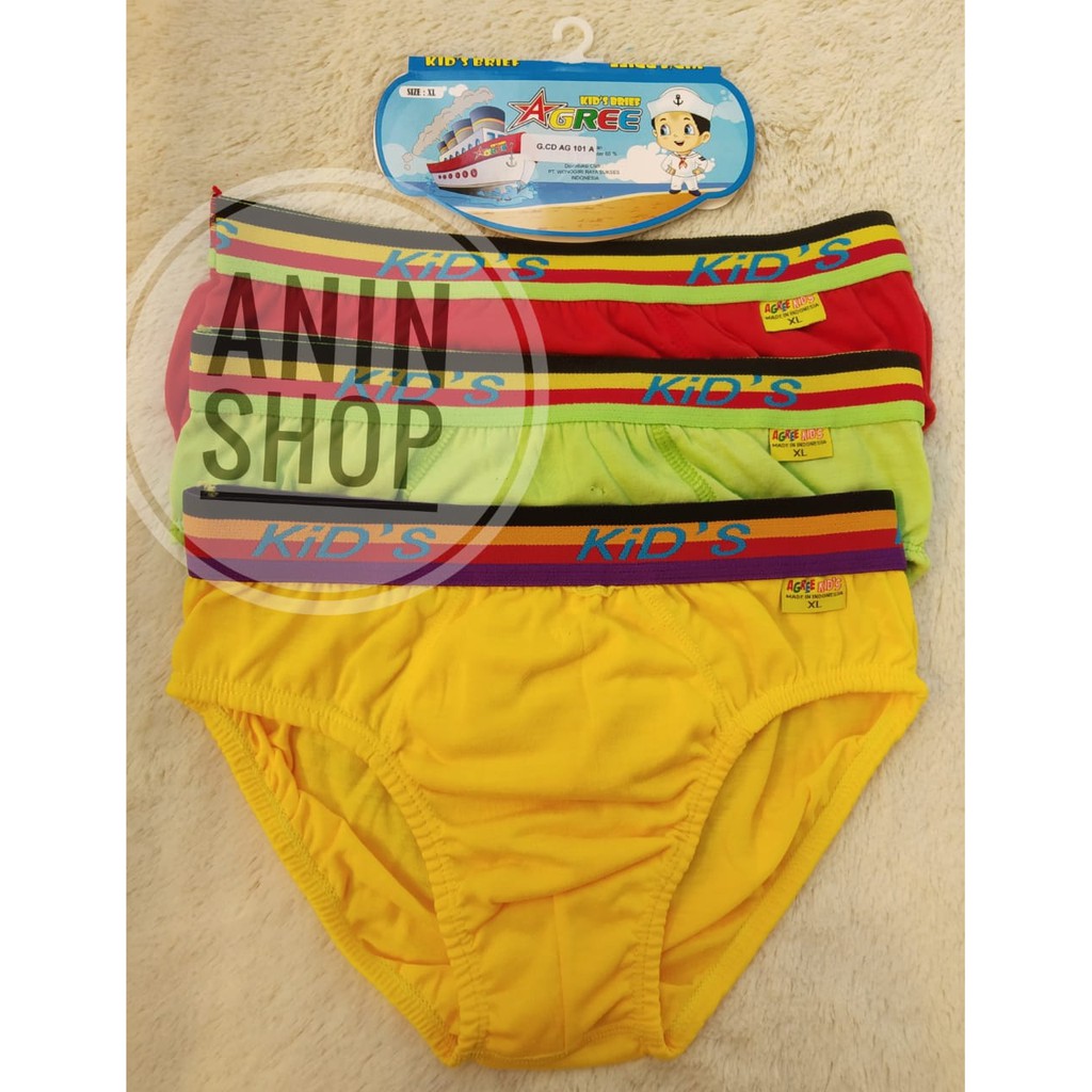 [3pcs] CD AGREE AG 101 | Celana Dalam Anak Agree | CD Anak | Celana Anak Laki Laki | Cd Agree ANAK