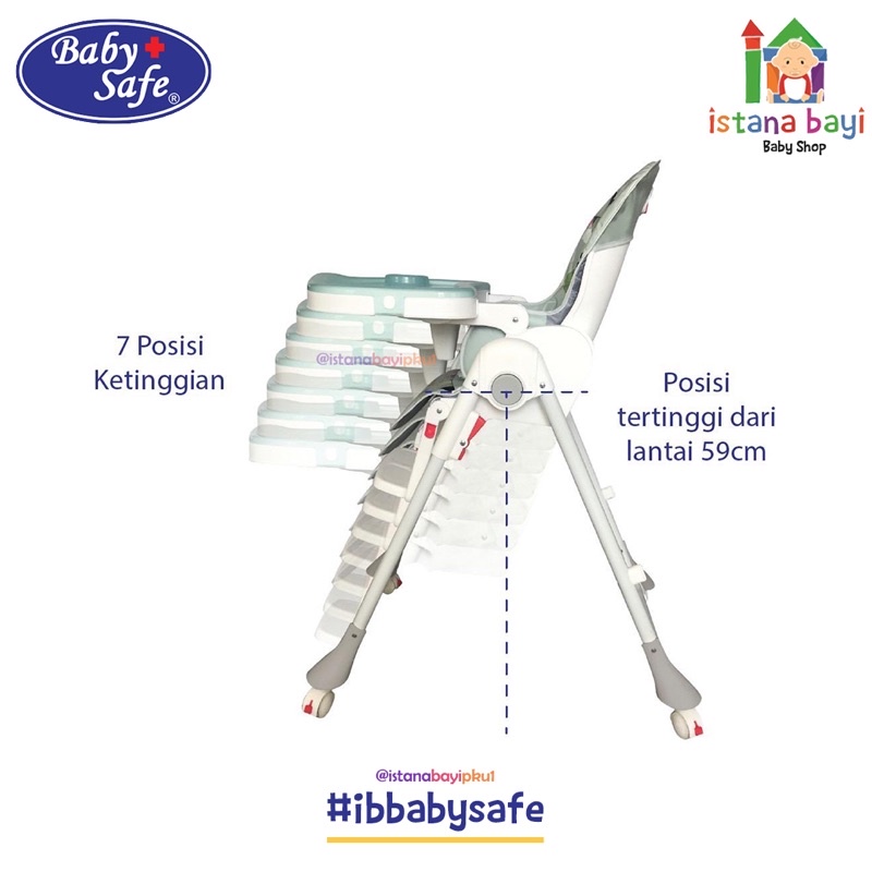 Baby Safe HC006 High Chair - Kursi Makan bayi