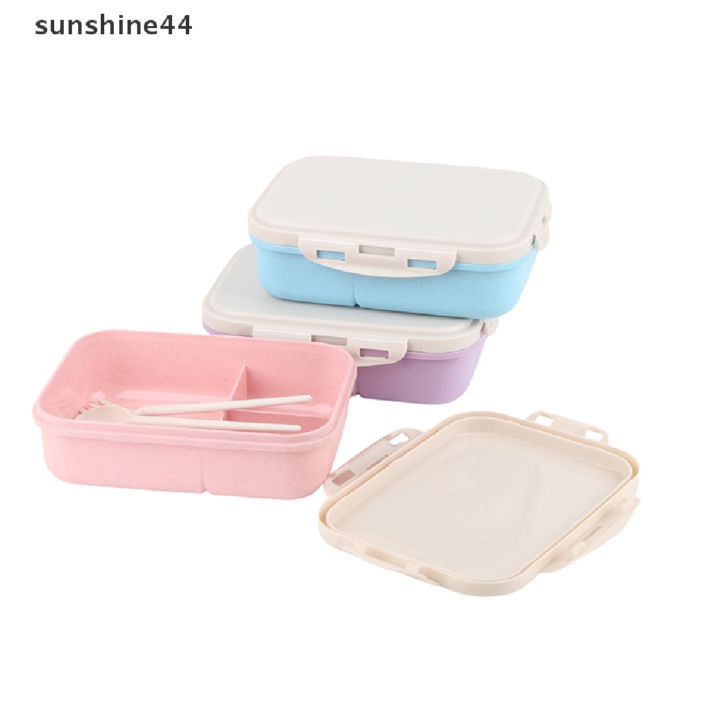 Sunshine Kotak Makan Bento Bahan Wheat Straw Untuk Microwave