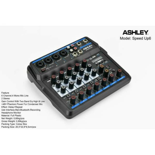 MIXER ASHLEY SPEED UP 6 ORIGINAL (6 CHANEL)