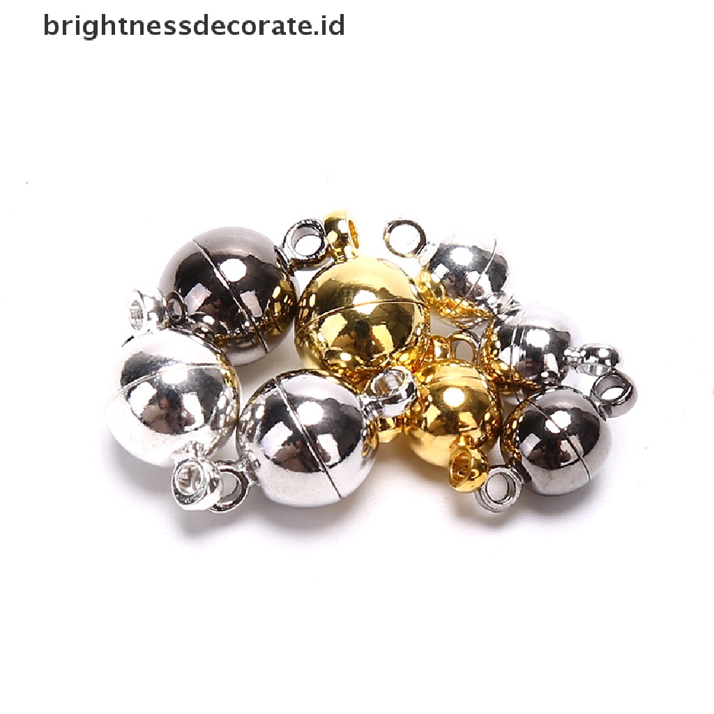 [birth] 10pcs Magnetic Lobster Clasps Buckle Hook Round Ball DIY Jewelry Making Findings [ID]