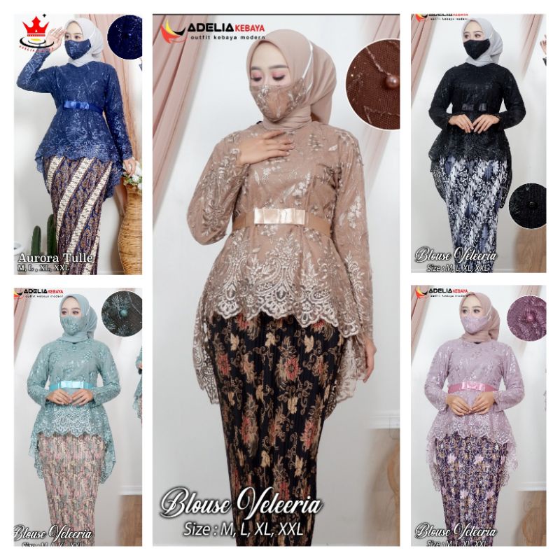 Set kebaya modern tulle ica sipder / kebaya wisuda / kebaya muslim / kebaya wisuda / kebaya pesta / 