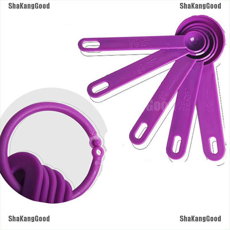 5Pcs Sendok Takar Bahan Plastik dengan Skala untuk Baking