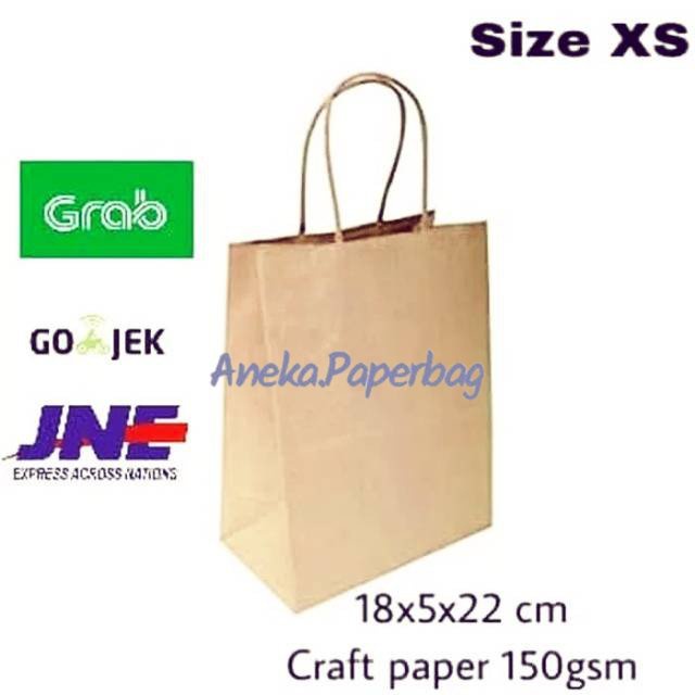 

MINIMAL ORDER 20 PCS ! Paperbag Tas Kertas Goodie Bag Xs 18 5 22cm Best Seller
