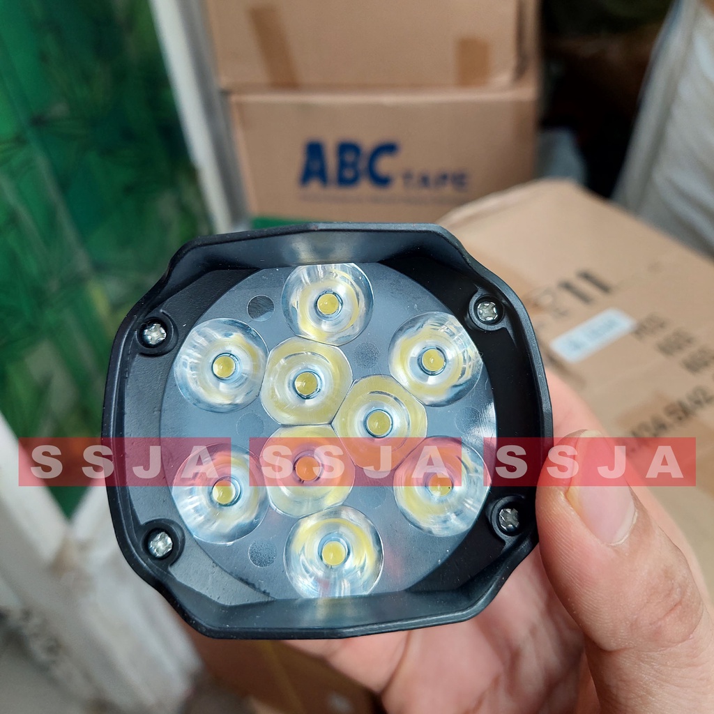 PROMO lampu tebak/lampu sorot/lampu led motor model kotak 9 mata 9 watt