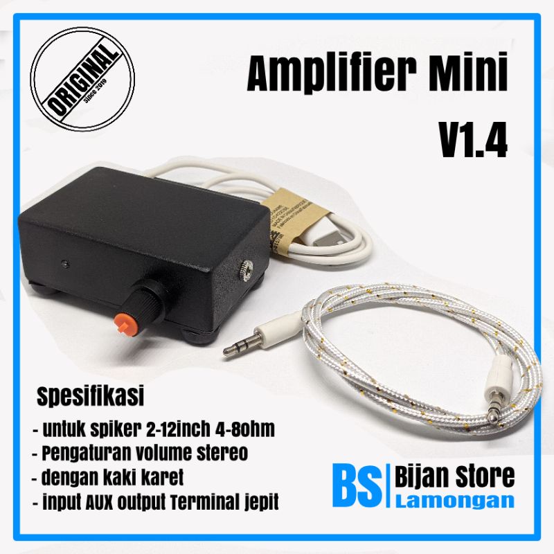 Amplifier Sound Miniatur Power Mini Bass Mantap 2Channel V1.4