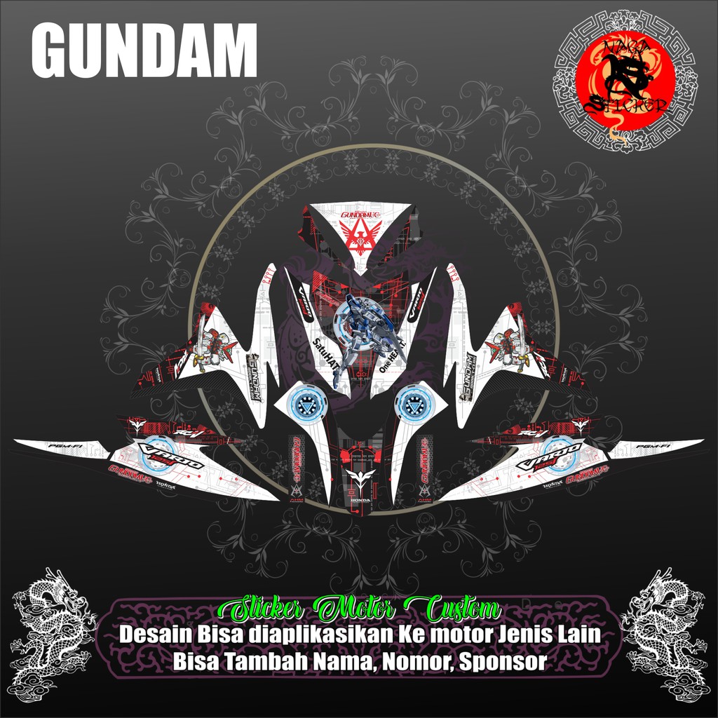 DECAL STICKER FULL BODY HONDA VARIO 125 OLD GUNDAM II