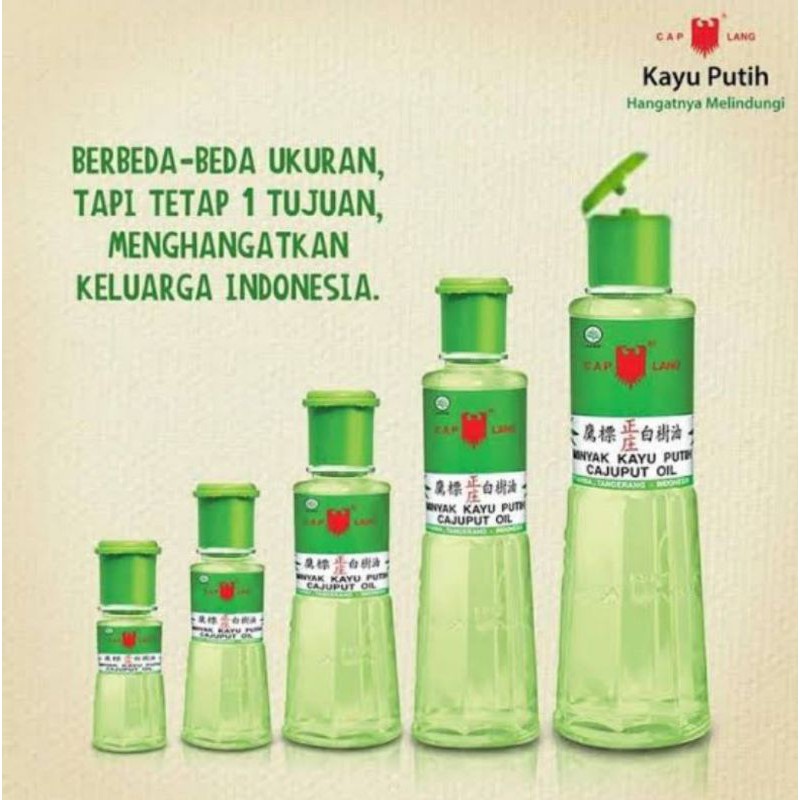 MINYAK KAYU PUTIH CAP LANG ALL VARIANT 100% ORIGINAL/MINYAK KAYU PUTIH CAP LANG 15 ML/MINYAK KAYU PU