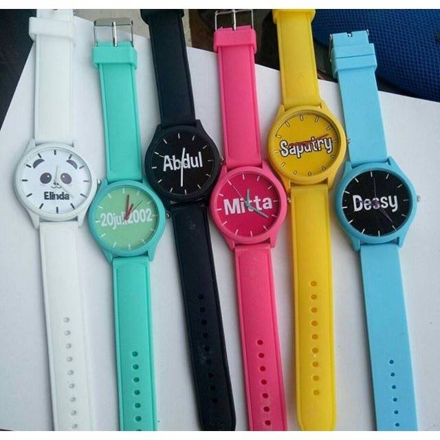 Jual JAM TANGAN CUSTOM BISA REQUEST NAMA/FOTO/GAMBAR DLL MURAH