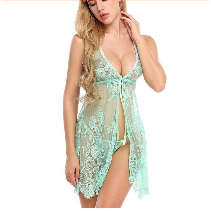 Sexy Lingerie Wanita Baju Tidur Transparan Lace Sleepwear Seksi-1