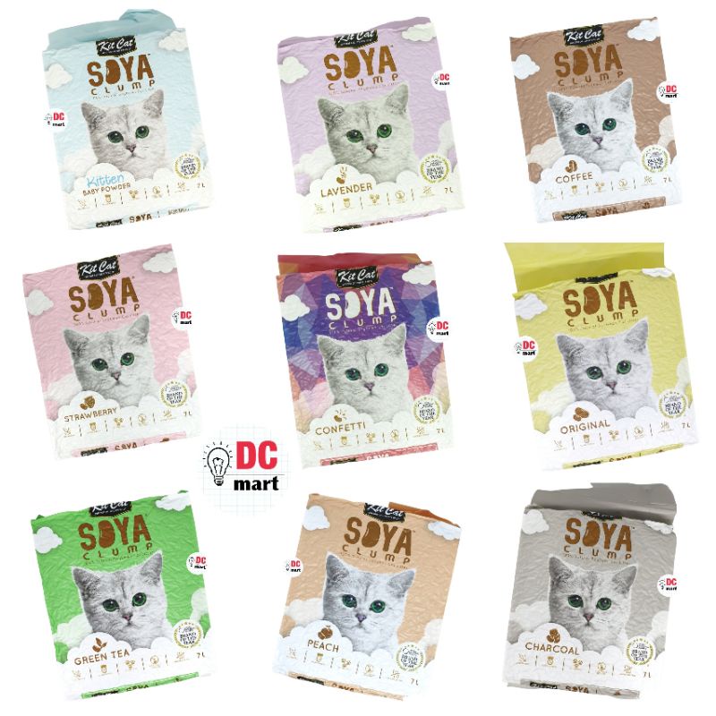 Kit Cat SOYA CLUMP 7L / Cat Litter KITCAT / Pasir Gumpal Hewan Kucing