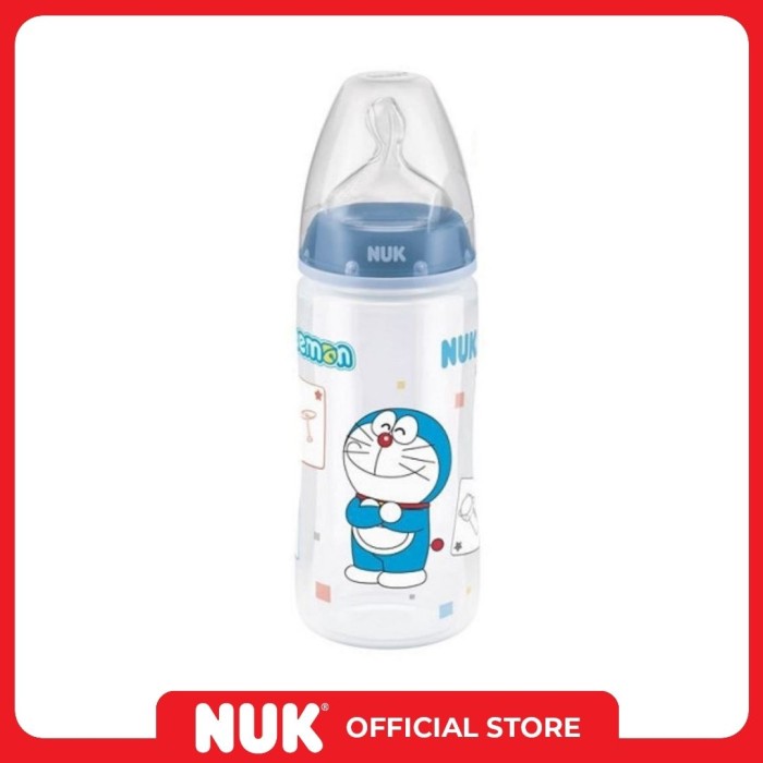 NUK 300ml Doraemon PP Bottle Silicone S2M | Shopee Indonesia