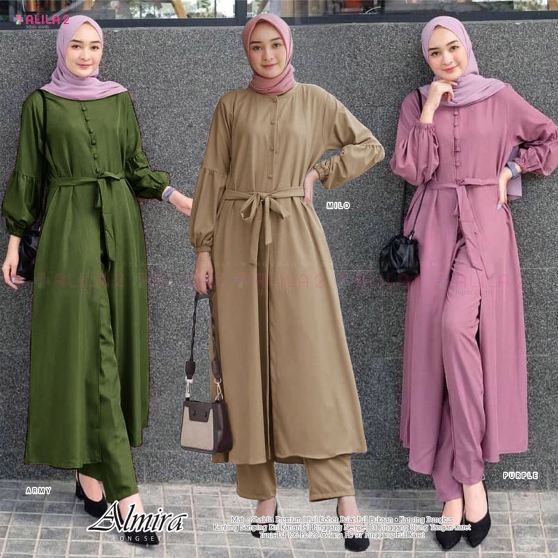 (DBY) ONE SET ALOERA DAILY TUNIK SET MOSCREPE