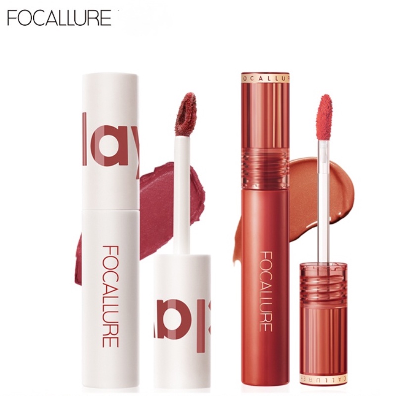 FOCALLURE Hot Sale 2PCS Waterproof Lipstick Long Wearing Velvet-mist Matte lipclay &amp; Dewy Hydrating Lip tint