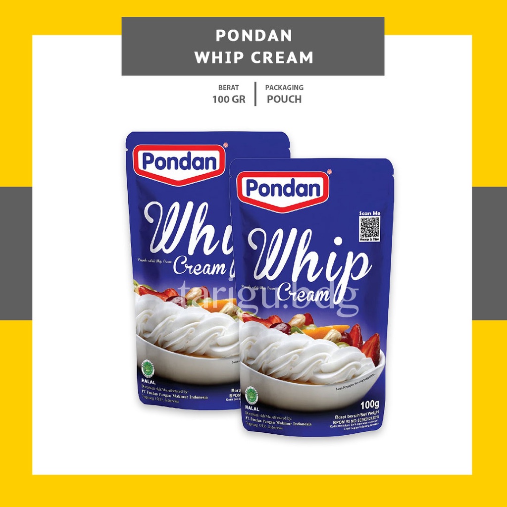 WIPPY CREAM HAAN PONDAN BIOBIANCA 100GR-250GR - WHIP CREAM INSTANT POWDER - WHIP KRIM BUBUK - TOPPING CREAM - TOPING KRIM