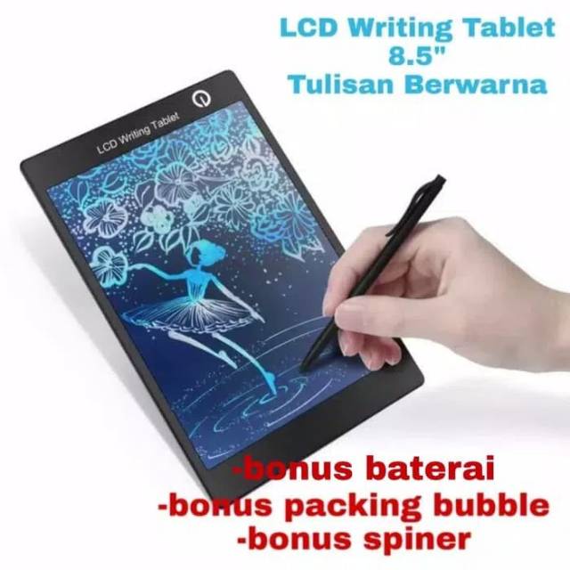 

LCD Papan Tulis Gambar Anak Dewasa Warna Warni 8.5inc / Multicolor Writing Drawing Hemat Kertas