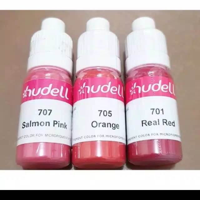 Hudell Cair HUDEL SALMON PINK ORANGE REAL RED Sulam Bibir Original