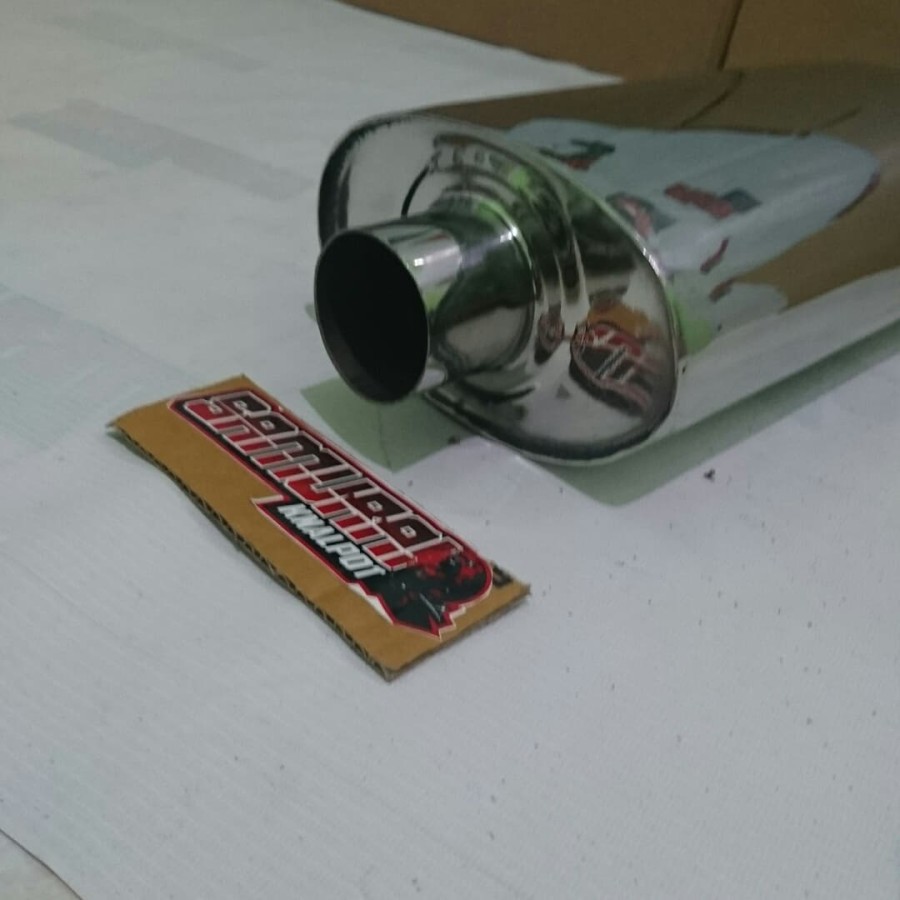 ready stok Muffler Omega Burntip biru knalpot Mobil Omega Burntip biru