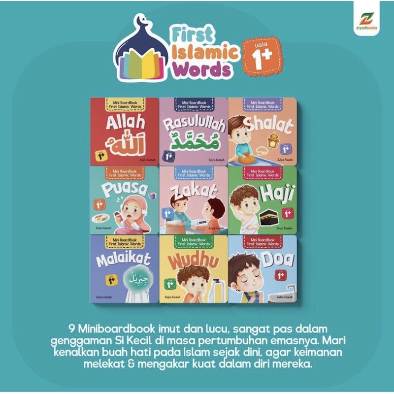 [READY] Mini Board Book First Islamic Words
