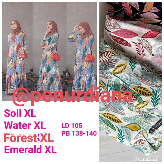 Siap Kirim Anna Dress by Gonegani XL Bumi dan Leaf