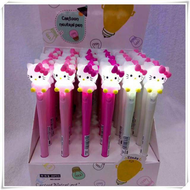 

Pulpen Gel Unik / Pen Gel Hello Kitty Cantik LED Lamp 3rd Edition