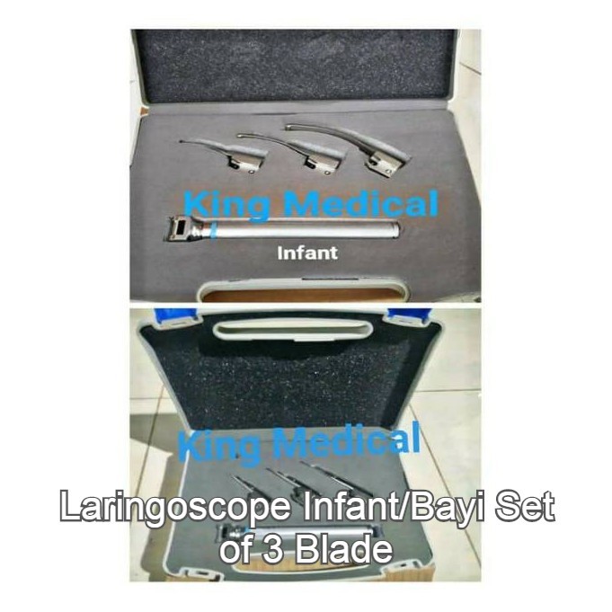 Laringoscope Infant/Bayi Set of 3 Blade
