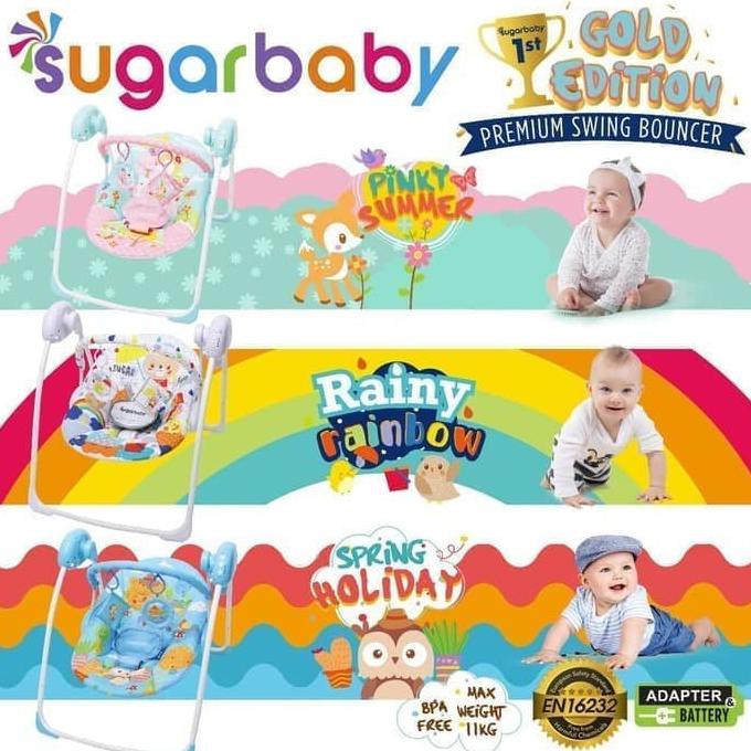 Ready Sugar Baby Premium Swing Bouncer Ayunan Bayi Otomatis Baby Swing