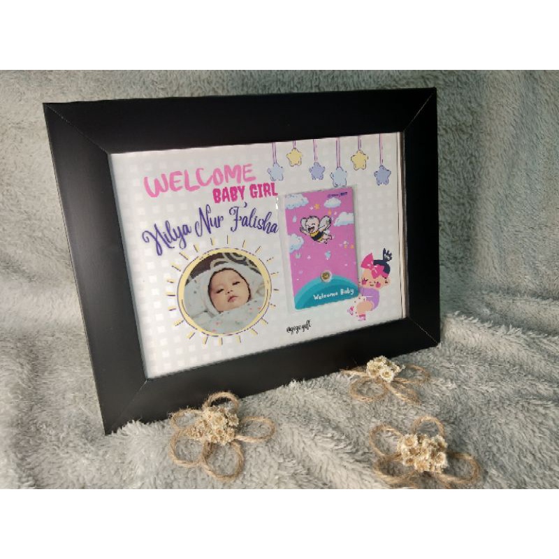 frame gift baby born full warna minigold 0.05