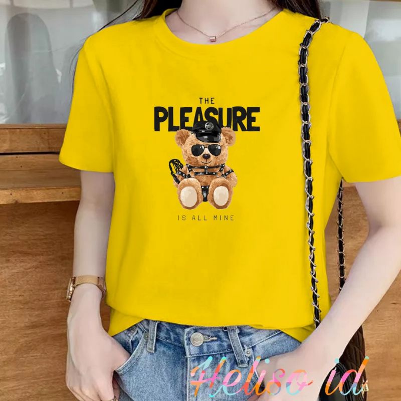 Kaos Wanita Gambar Bear Preasure Atasan Wanita Dewasa Kaos Cewek Baju Cewek Lengan Pendek Kaos Oblong Wanita