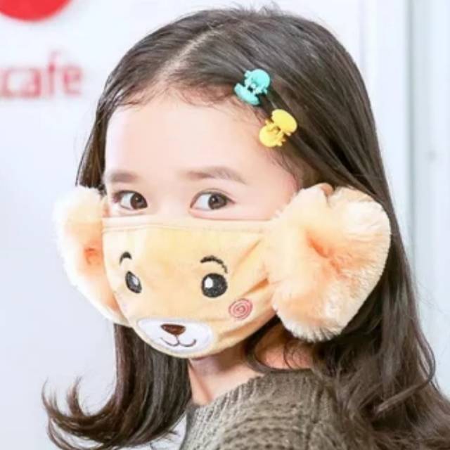 Masker Anak boneka (coklat)