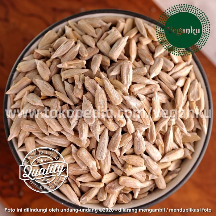 

Q121Sa Veganku - Organik Sunflower Seed 100Gr Biji Bunga Matahari Raw Kupas D51qs44