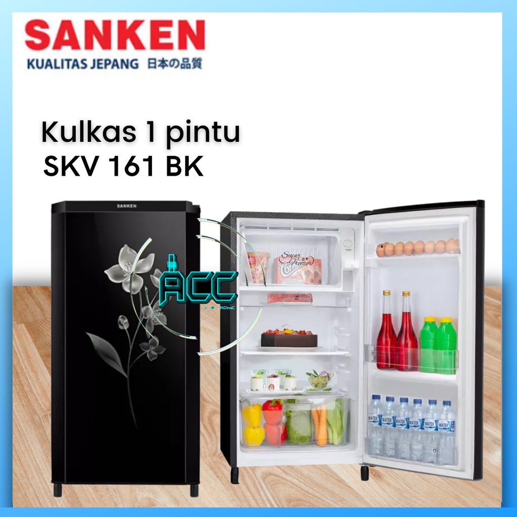 SANKEN KULKAS 1 PINTU SKV161-BK
